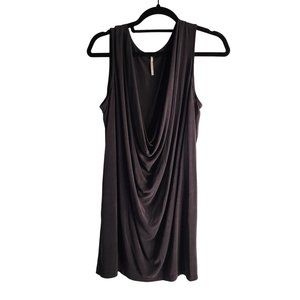 Free People Navy Cowl Neck Mini Dress womens size S